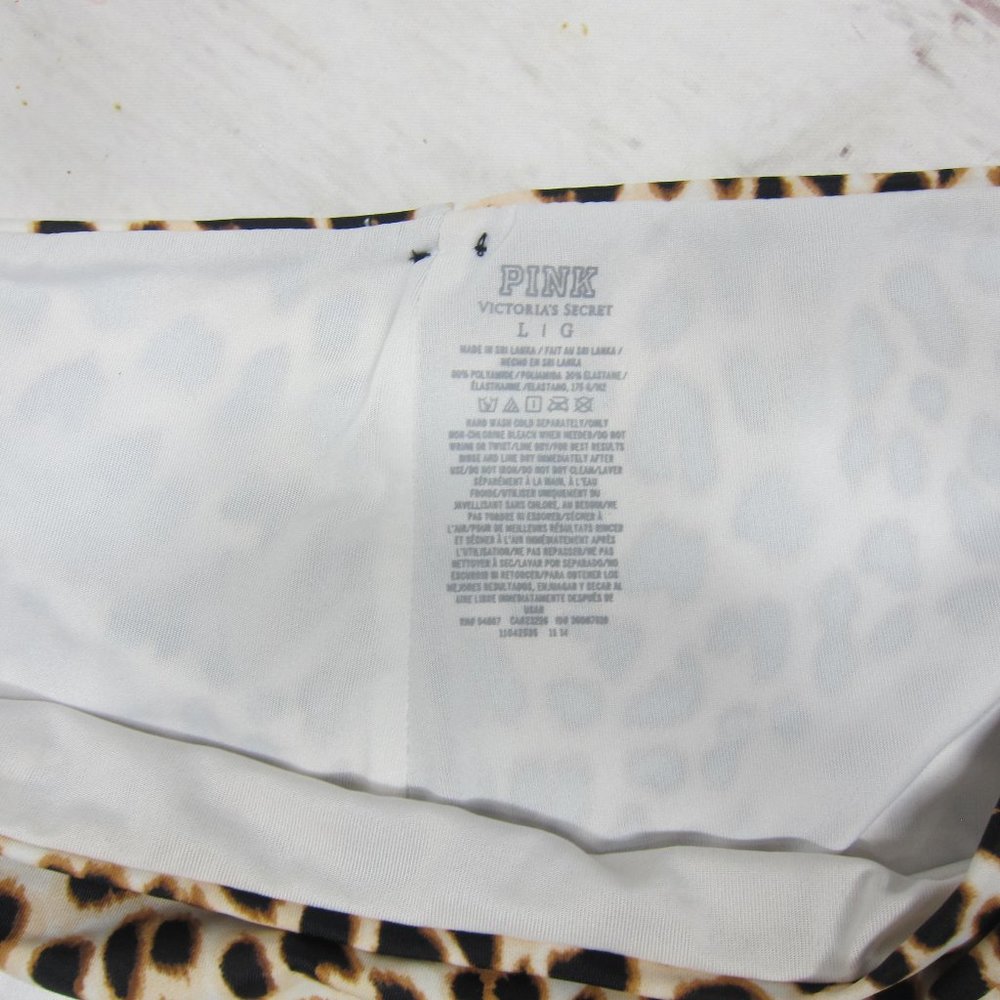 PINK Victoria's Secret Leopard Print Bikini TOP - Picture 9 of 9